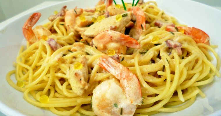 Spaghettis aux perles de citron