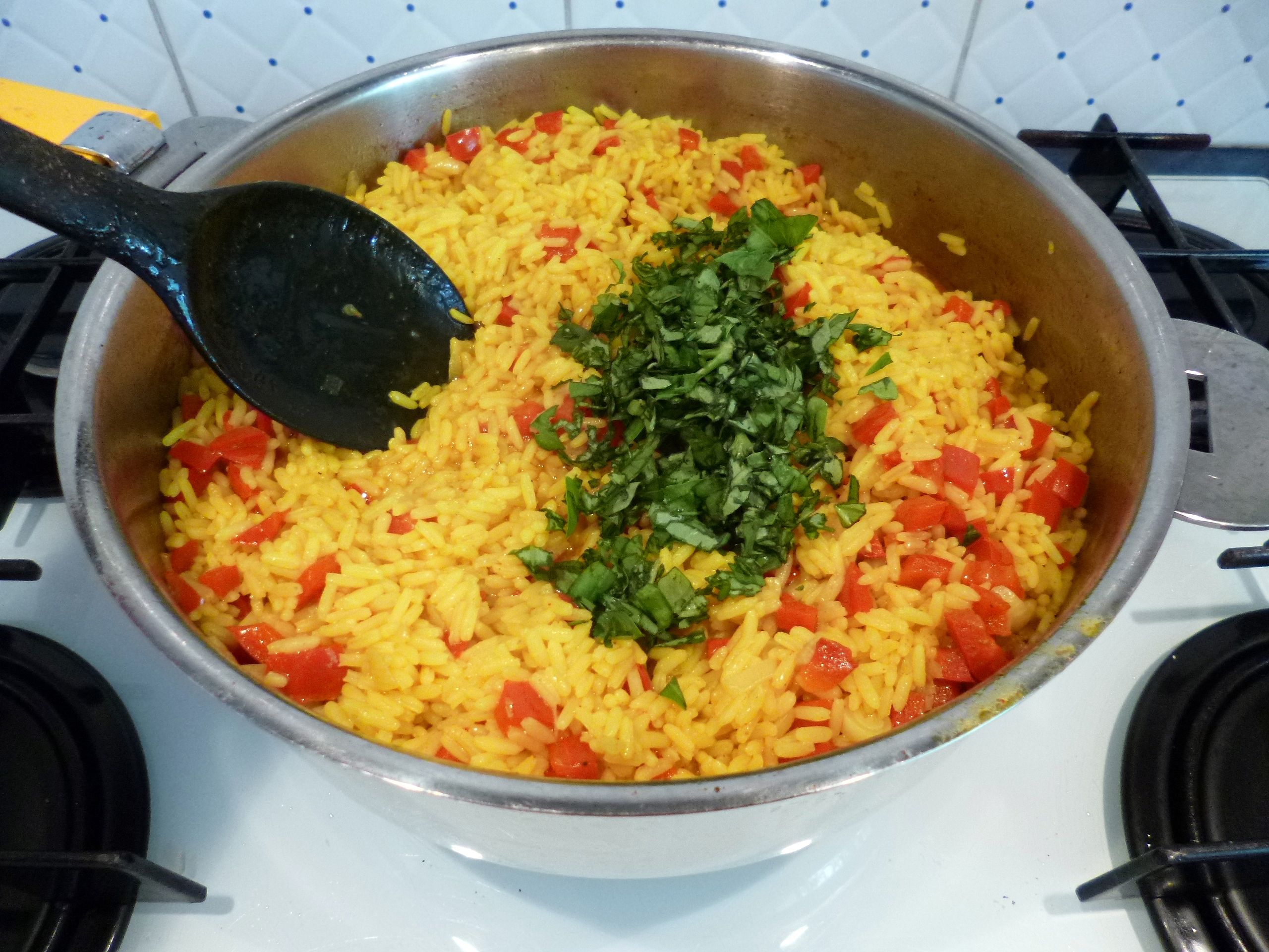 Riz aux poivrons et basilic - 8