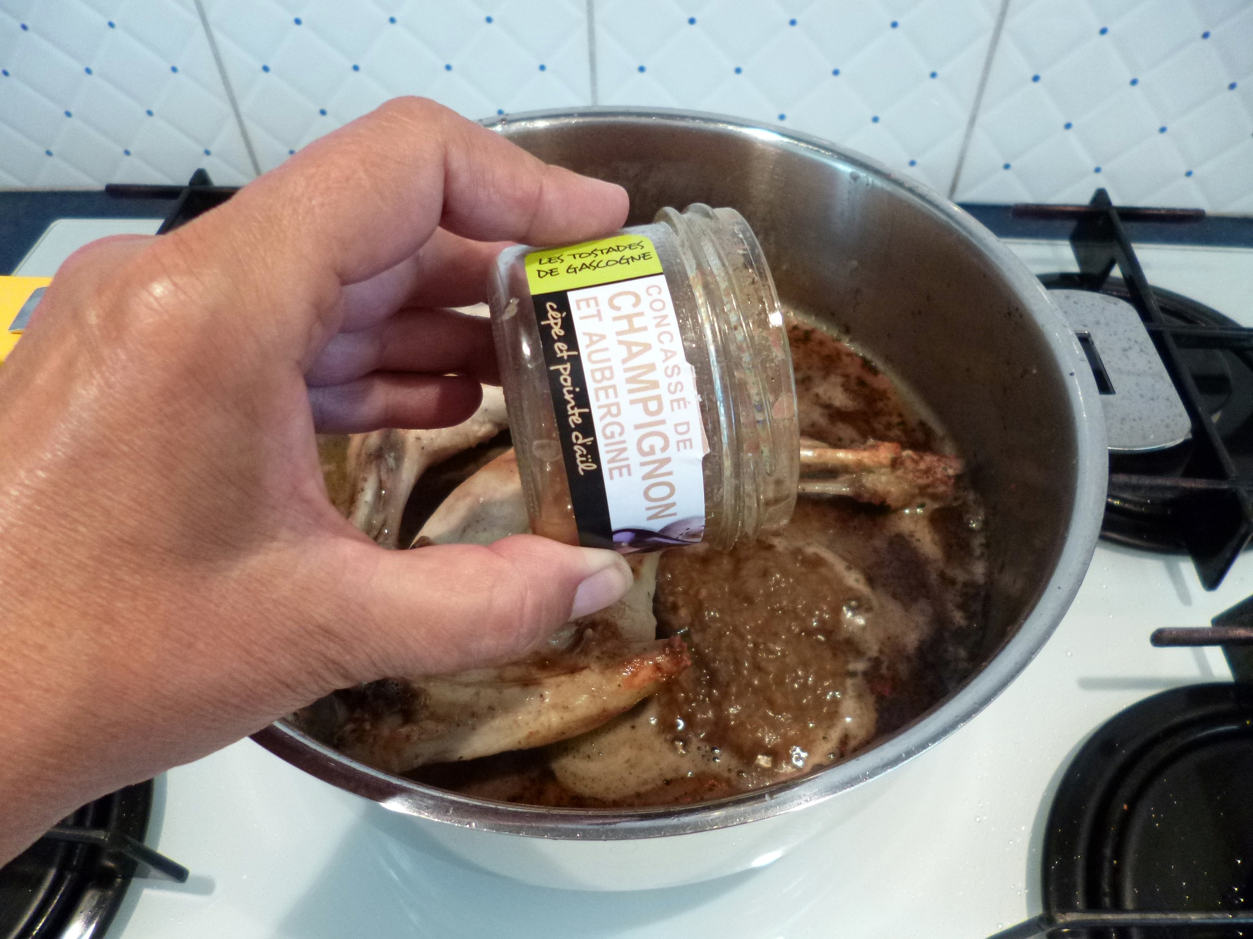 Lapin à la crème de champignons - 4