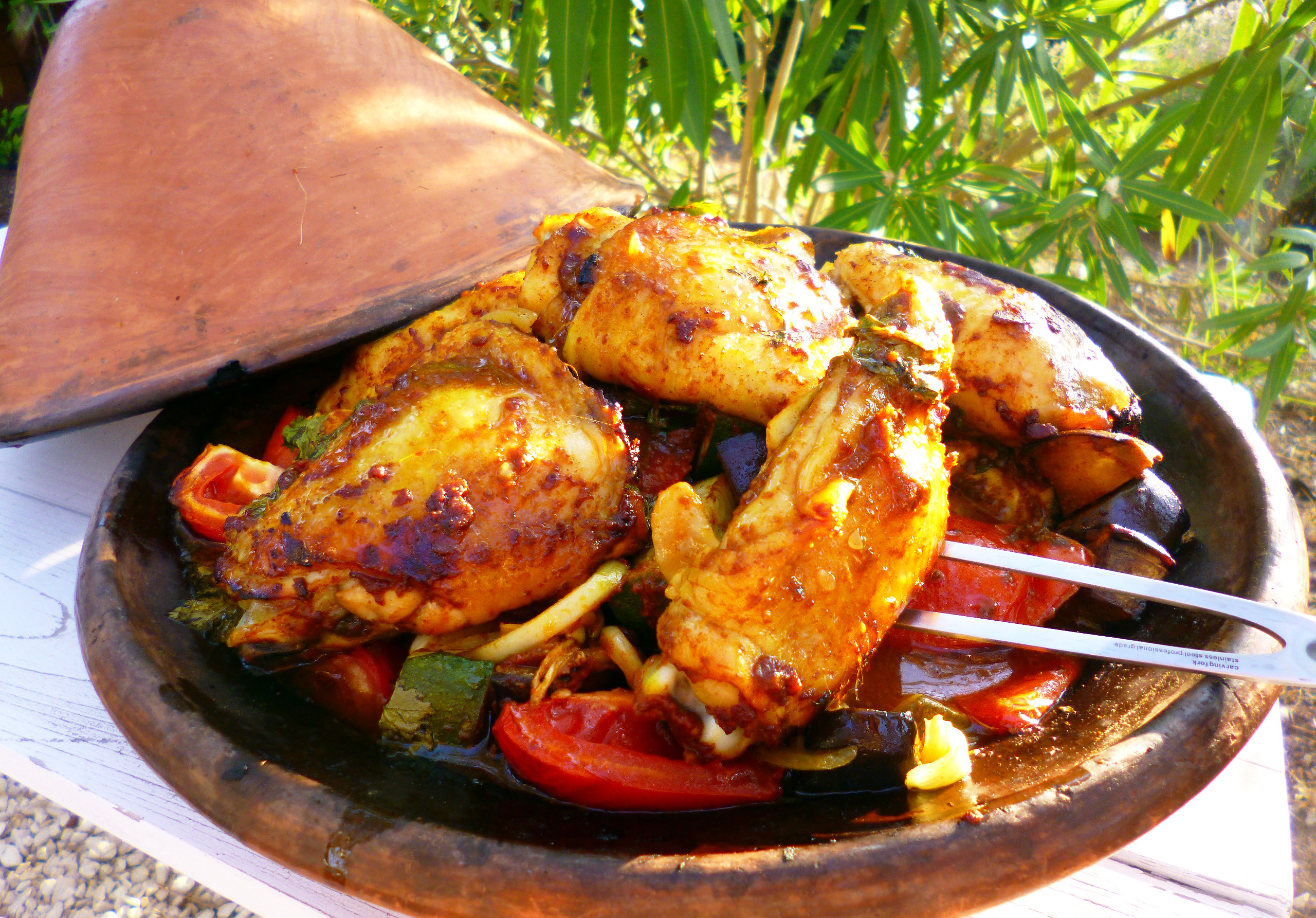 Tajine de poulet aux légumes d'été - 1