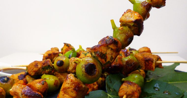 Brochettes de porc aux figues