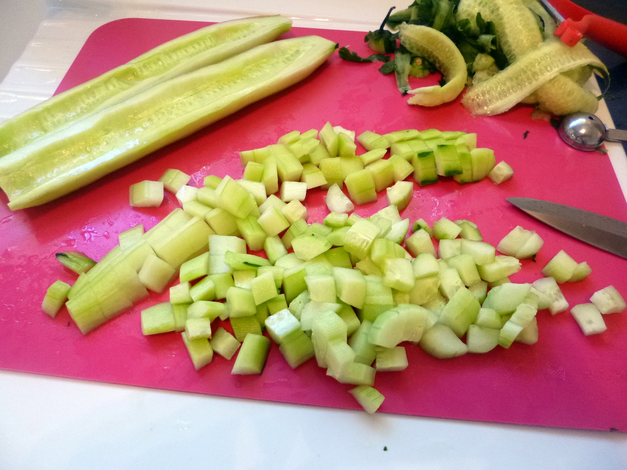 Soupe froide de concombres au curry - 2