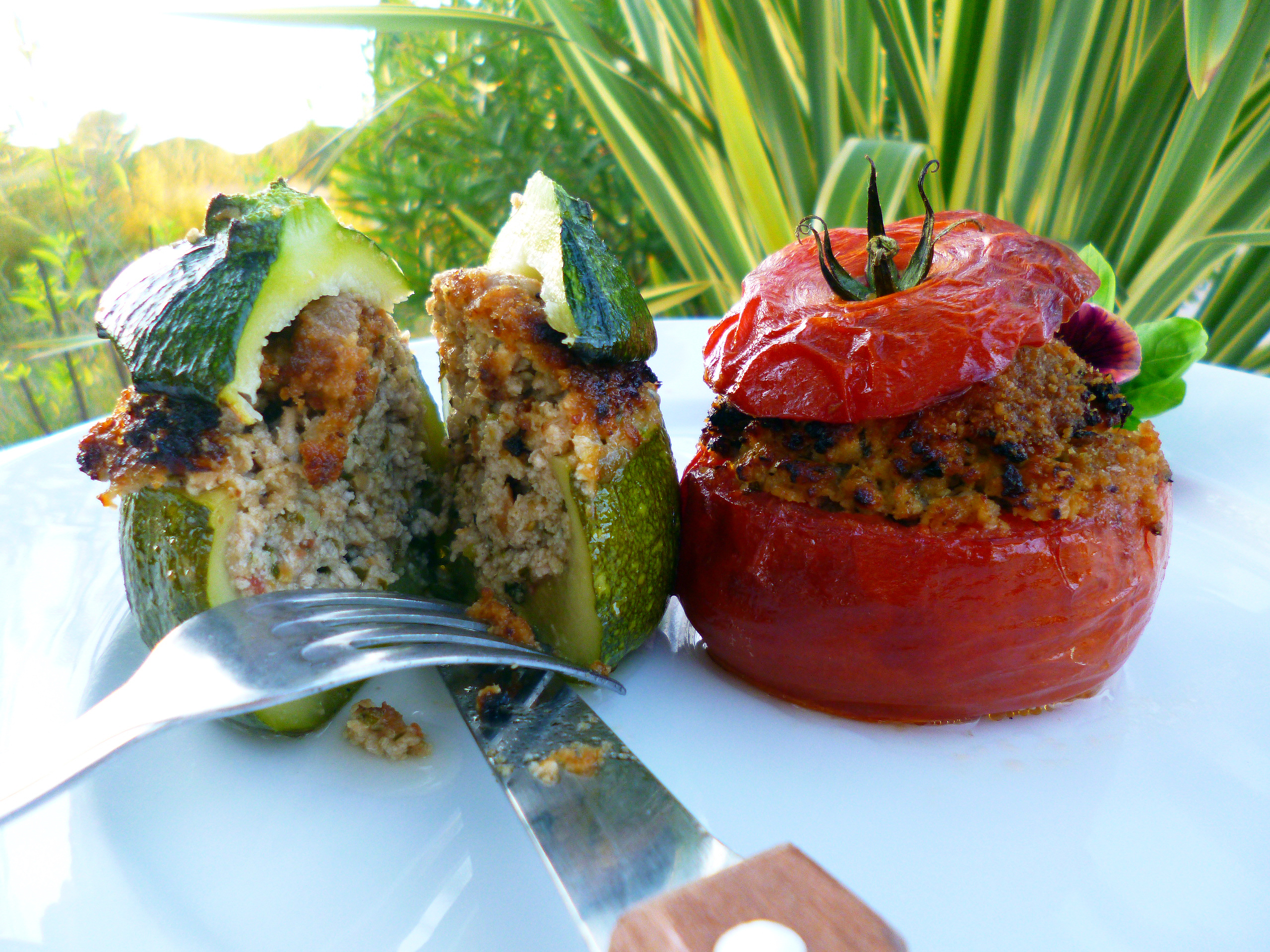 Tomates et courgettes farcies au basilic - 10