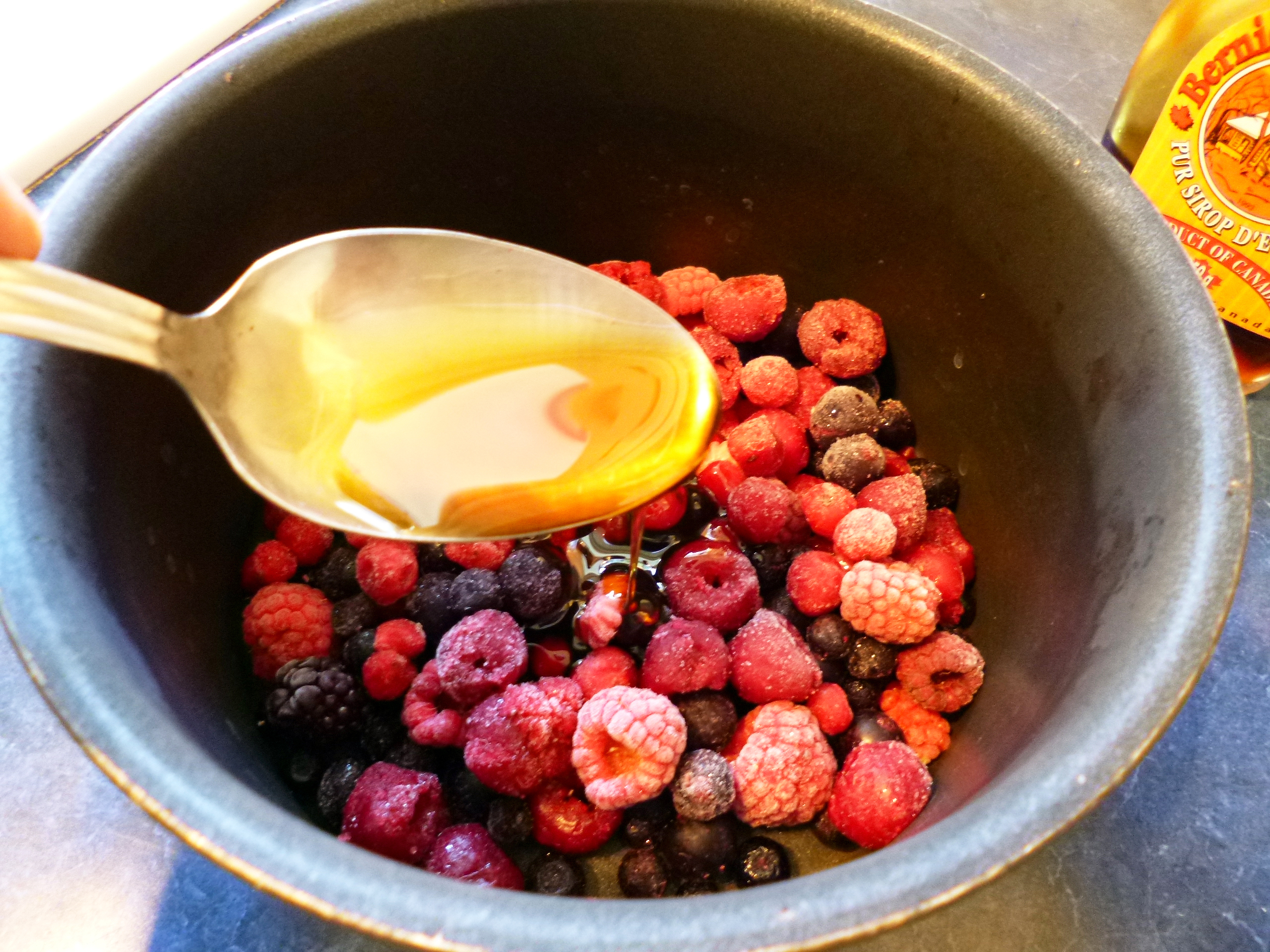 Crêpes au chèvre et coulis de fruits rouges - 5