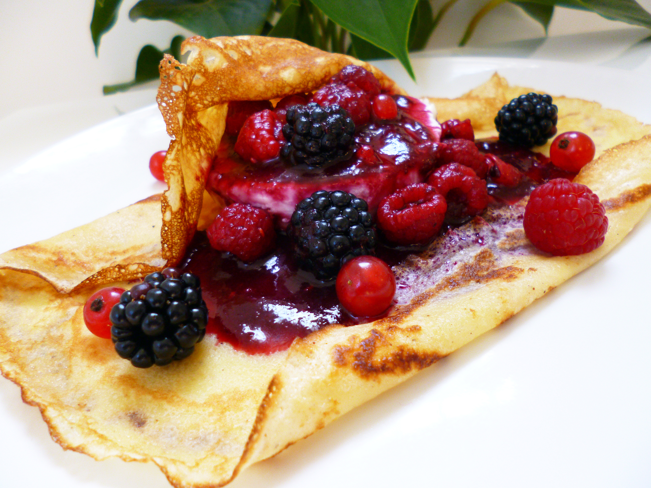 Crêpes au chèvre et coulis de fruits rouges - 13