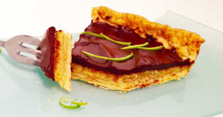 Tarte au citron et chocolat