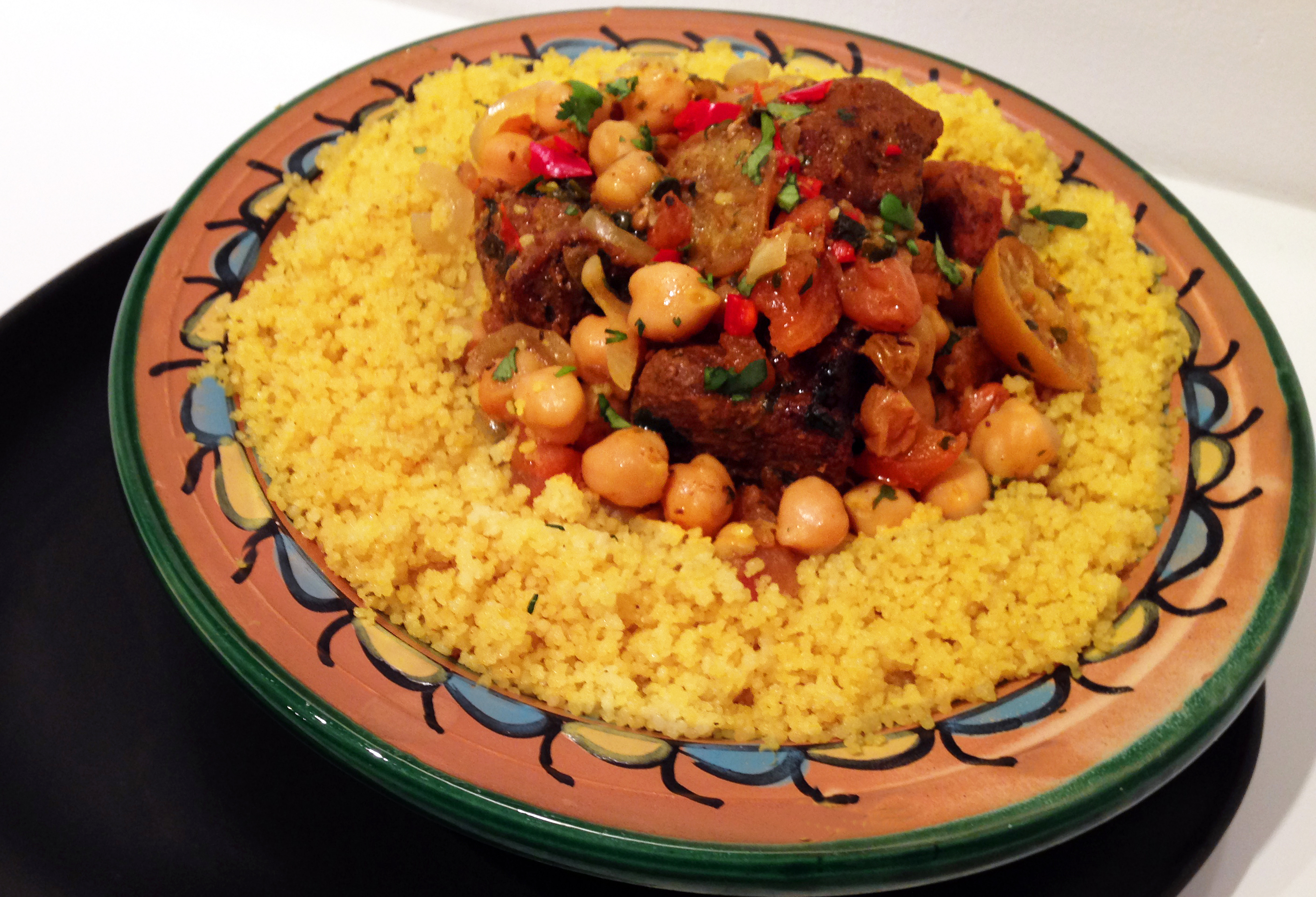 Tajine d'agneau aux pois chiches - 1