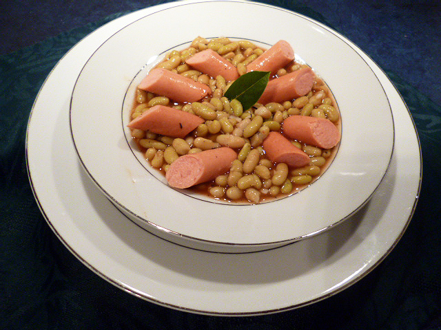 Flageolets et knacks au MicroCook - 2