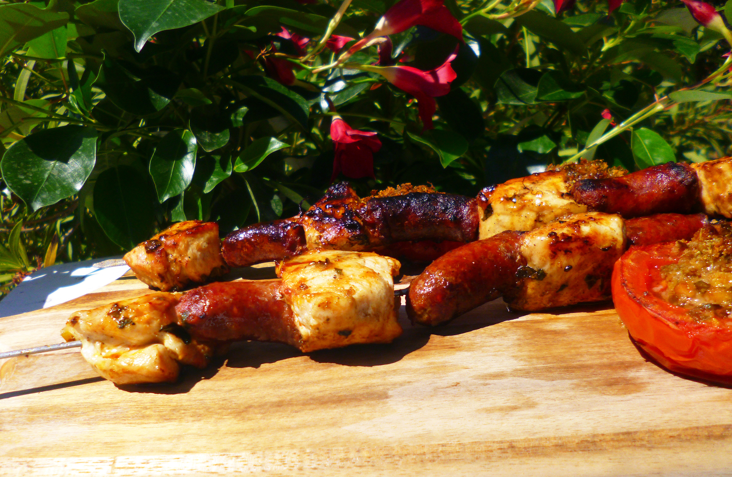 Brochettes poulet et merguez - 1