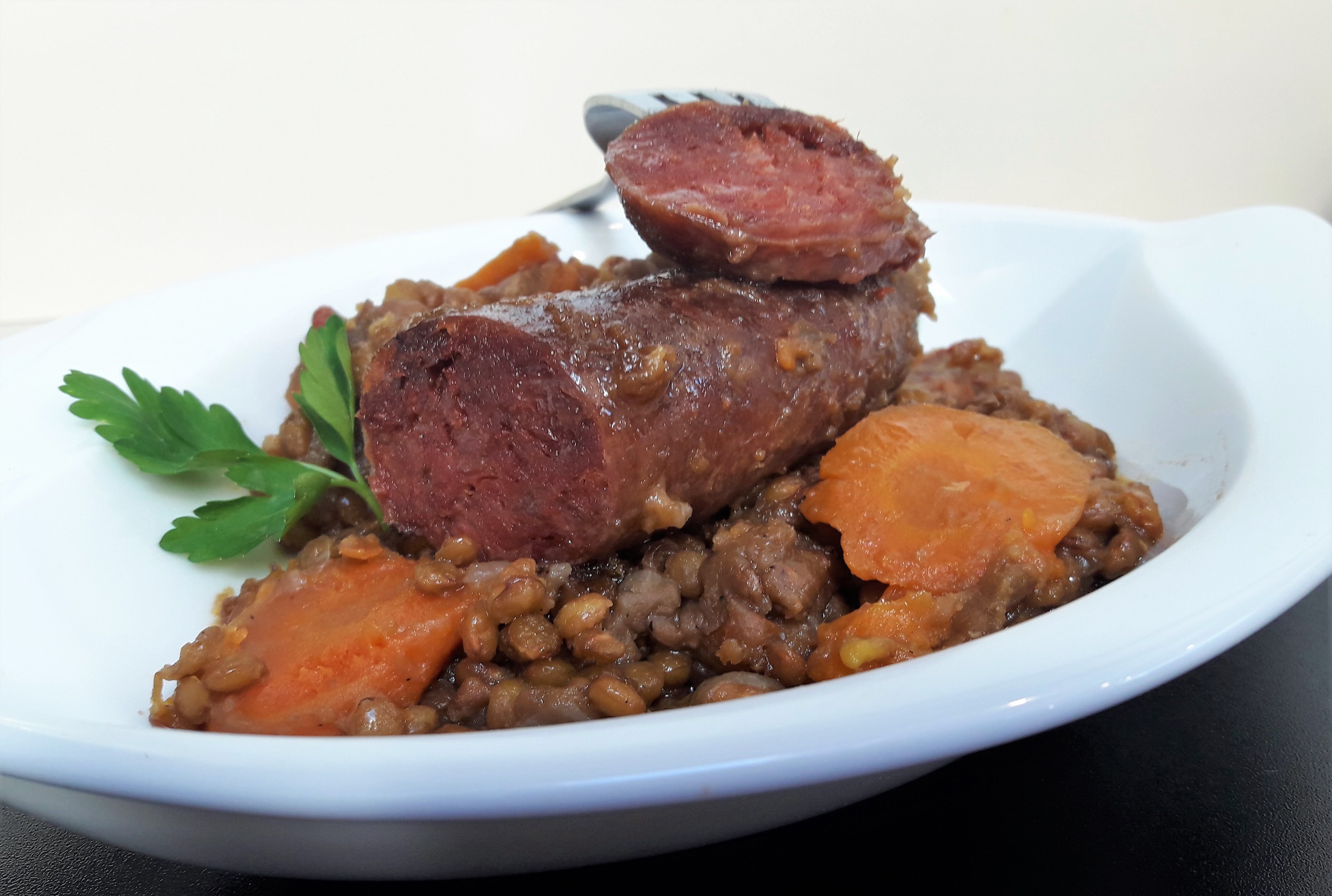 Saucisses lentilles au Micro Minute - 6