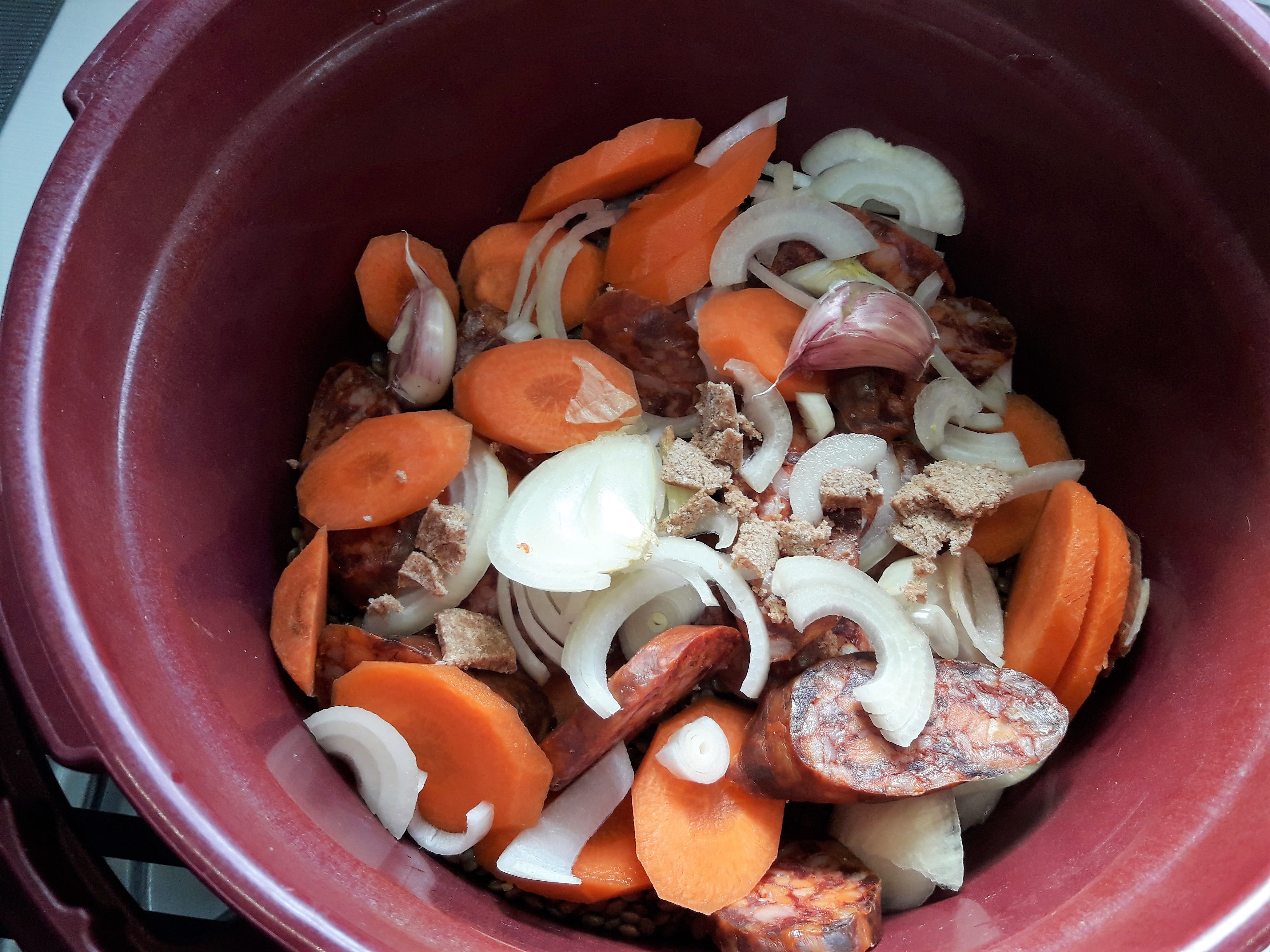 Saucisses lentilles au Micro Minute - 3