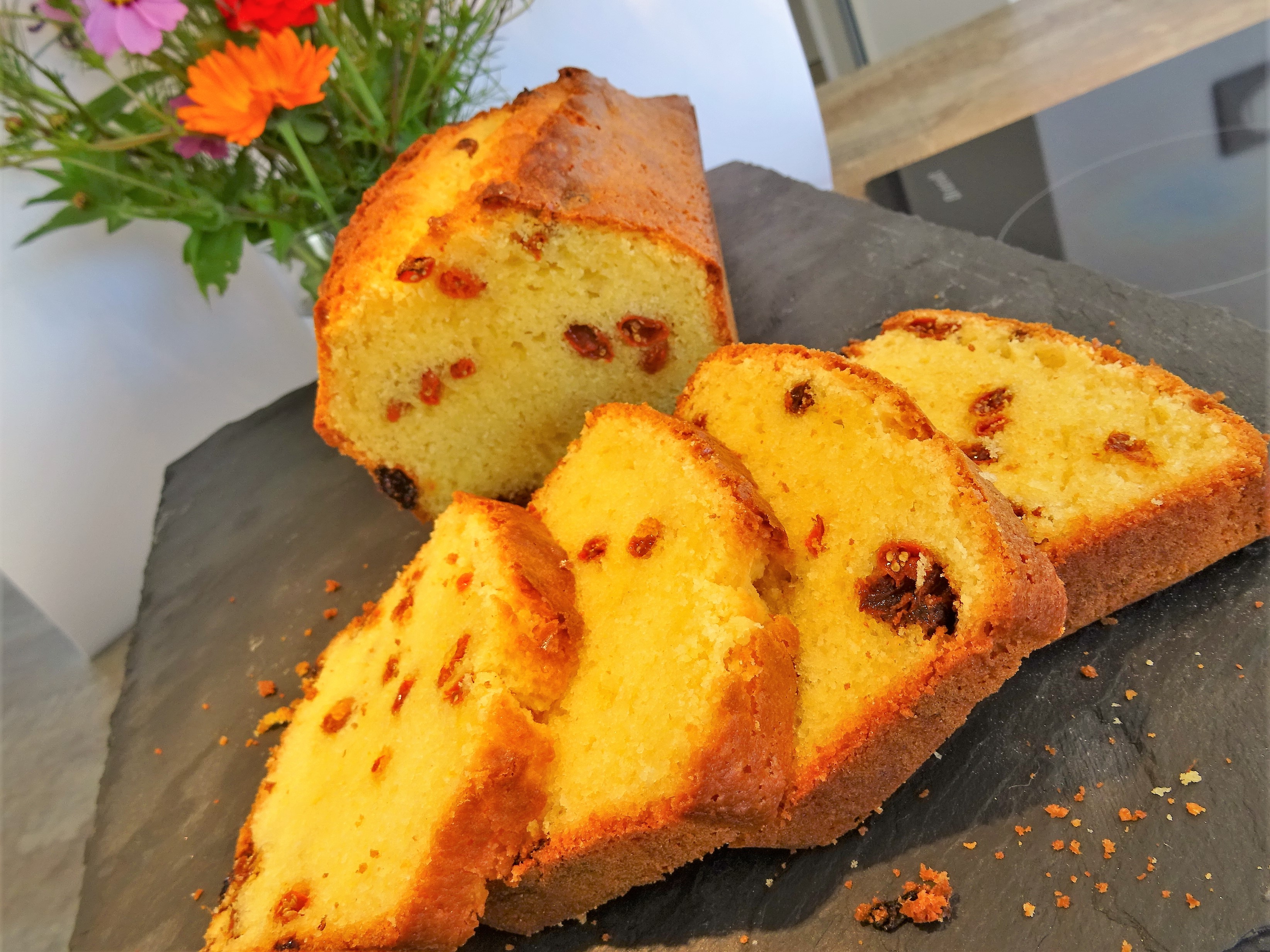 Cake aux baies de goji et gingembre