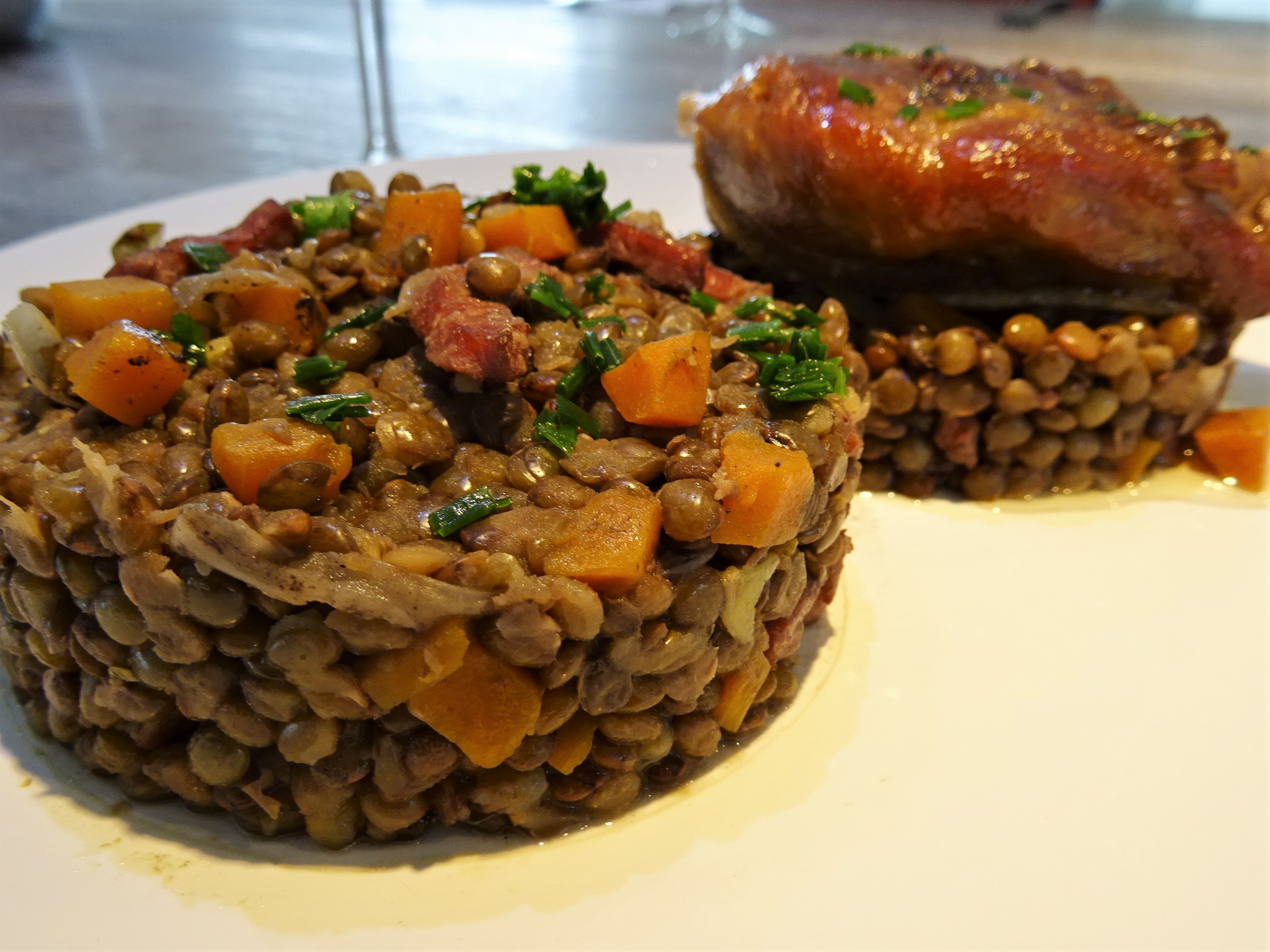 Lentilles au confit de canard - 1