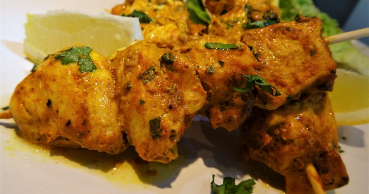 Brochettes de poulet tikka