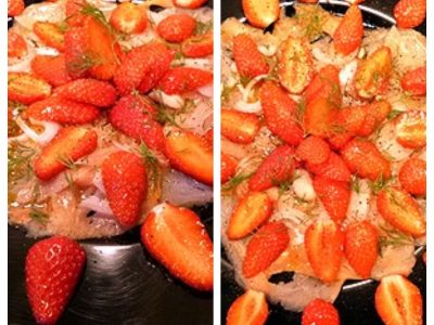 Carpaccio fraises saumon fumé - 4