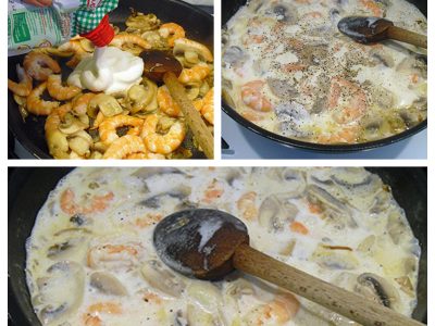 Crêpes aux crevettes et champignons - 5