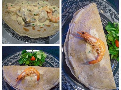 Crêpes aux crevettes et champignons - 9