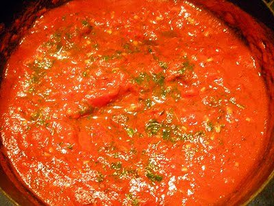 Sauce tomate à l'ail - 1