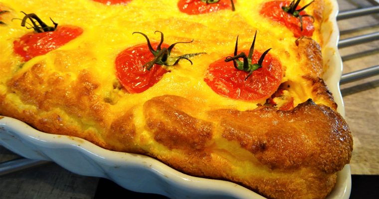 Clafoutis de tomates cerises