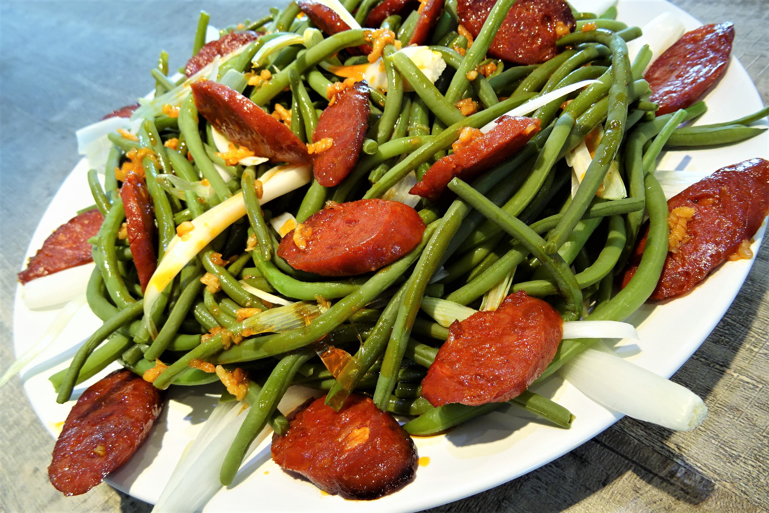 Salade de haricots verts frais au chorizo - 1