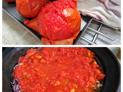 Tajine tomates poivrons et oeufs - 8