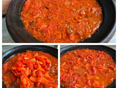 Tajine tomates poivrons et oeufs - 12
