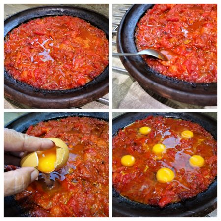 Tajine tomates poivrons et oeufs - 13