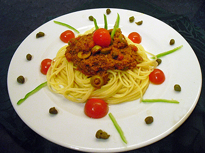 Spaghetti sauce piquante - 1