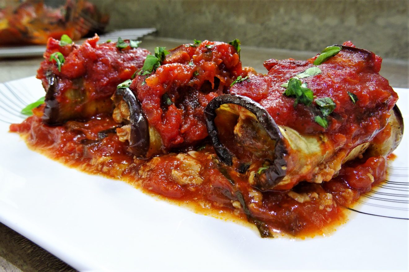 CANNELLONIS D’AUBERGINES AU BOEUF 698