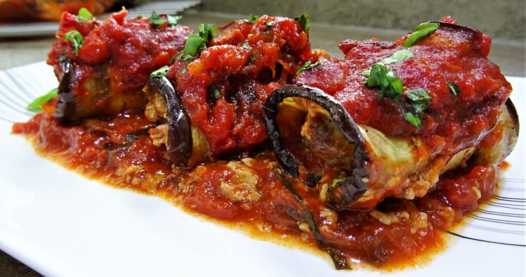 Cannellonis d’aubergines au bœuf