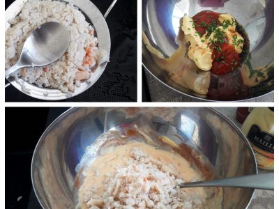 Concombres au crabe sauce cocktail - 3