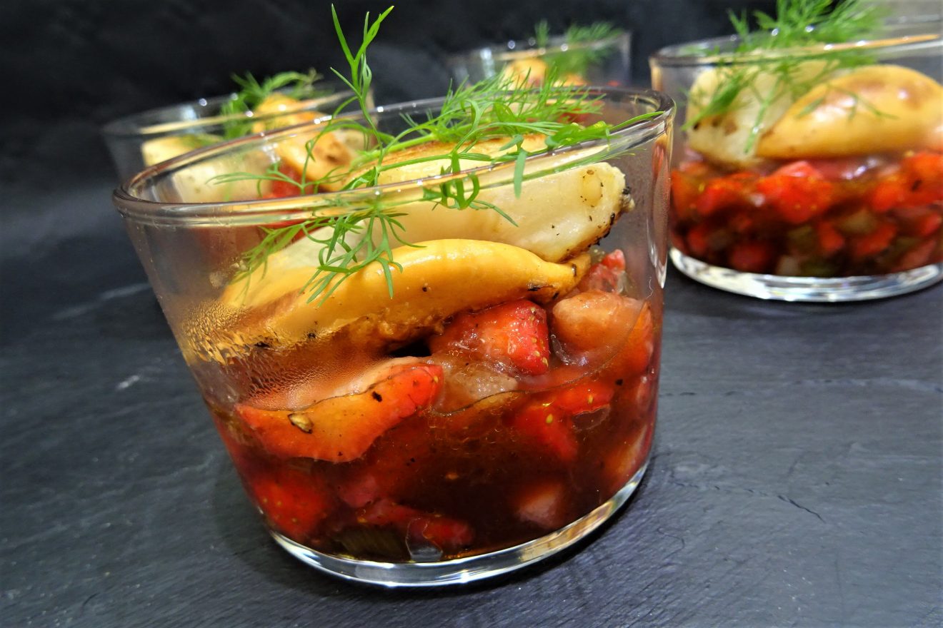 VERRINES DE ST JACQUES AUX FRAISES 206