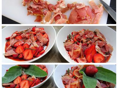 Salade de fraises au Porto et jambon cru - 4