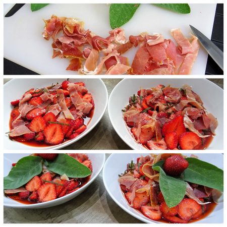 Salade de fraises au Porto et jambon cru - 4