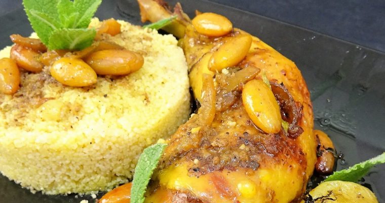 Tajine de poulet aux amandes