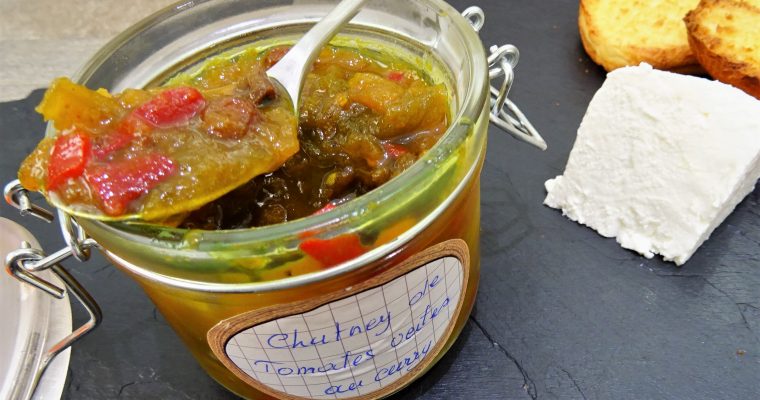 Chutney de tomates vertes au curry