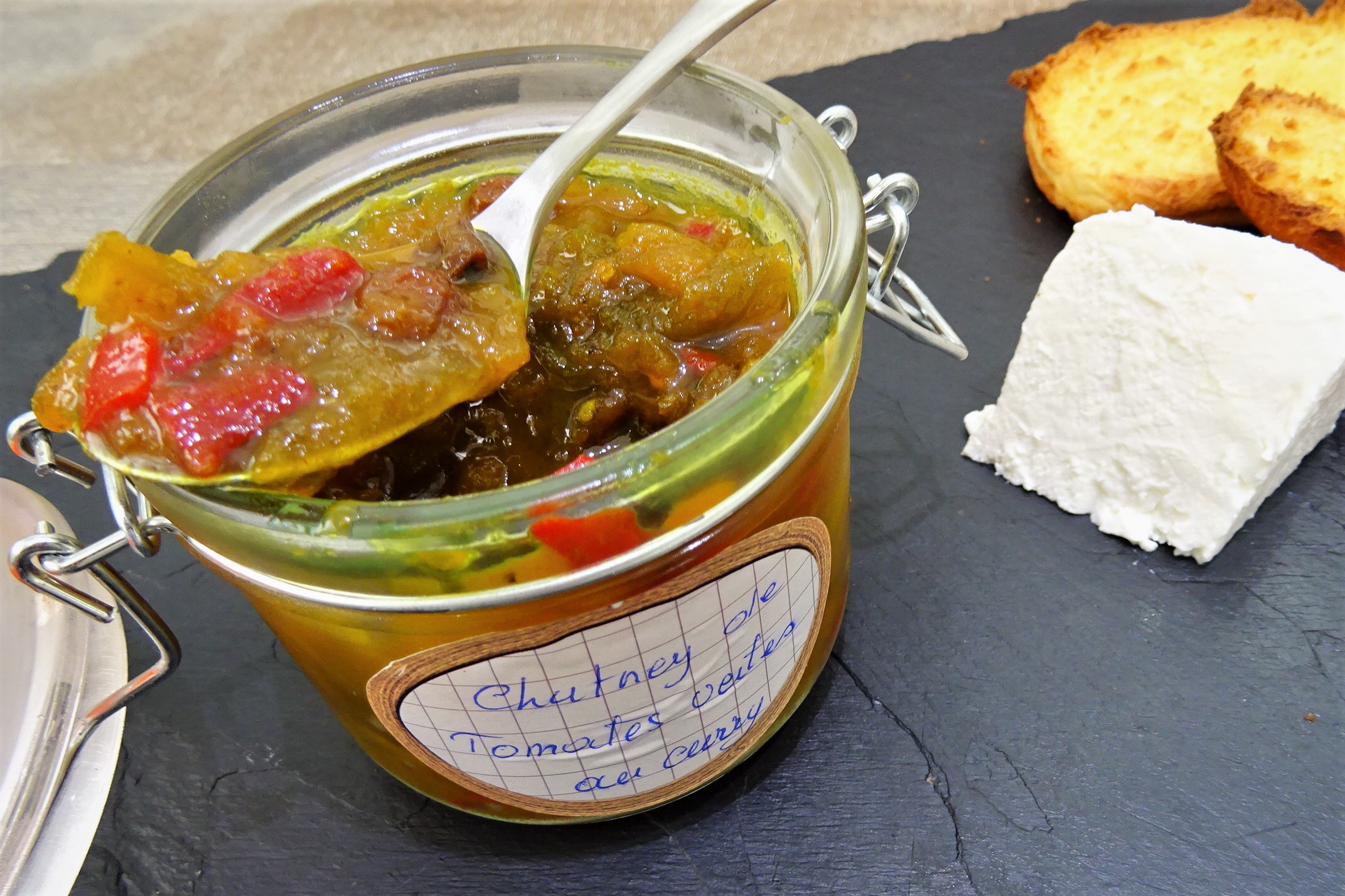 Chutney de tomates vertes au curry - 1