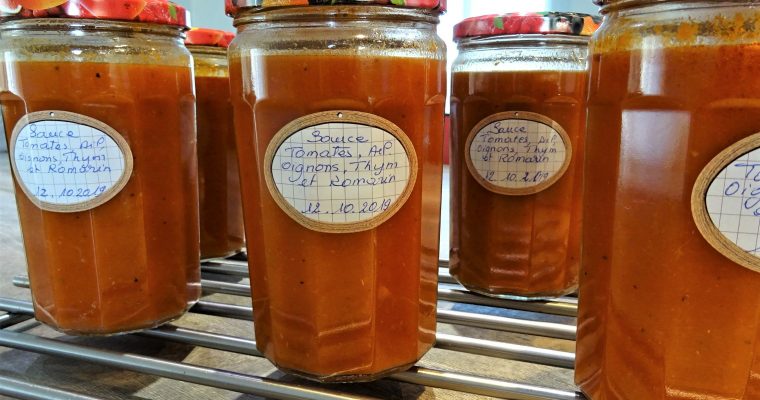 Stérilisation au four sauce tomates maison