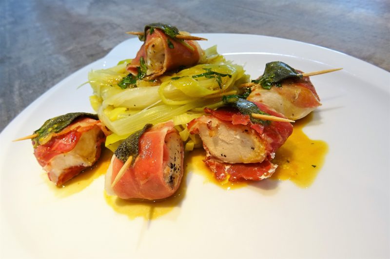 Bouchées de poulet au jambon fumé - 11