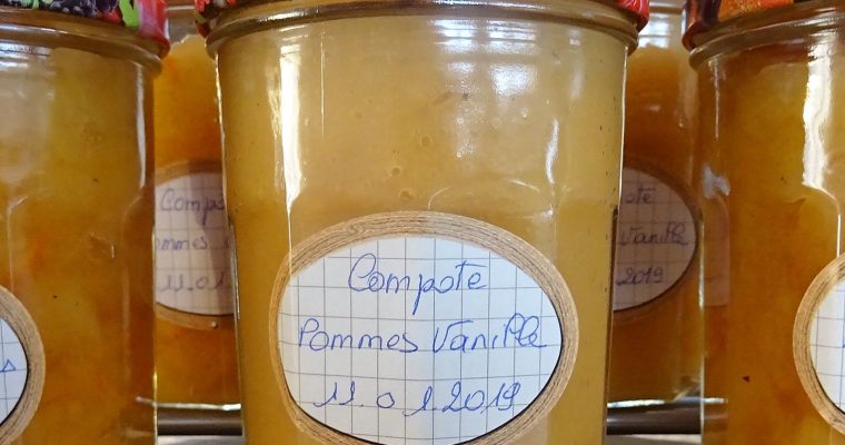 Compote pommes vanille