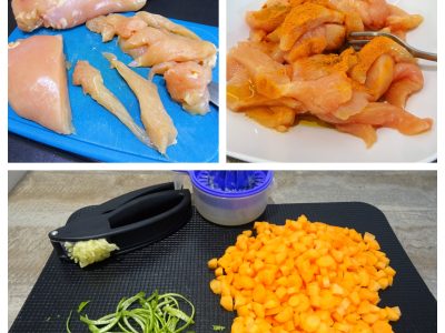 Soupe de poulet curry coco - 2