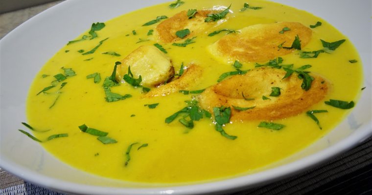 Velouté de carottes aux quenelles