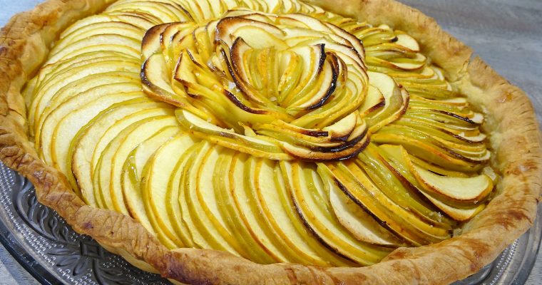 Tarte aux pommes et miel de mandarine