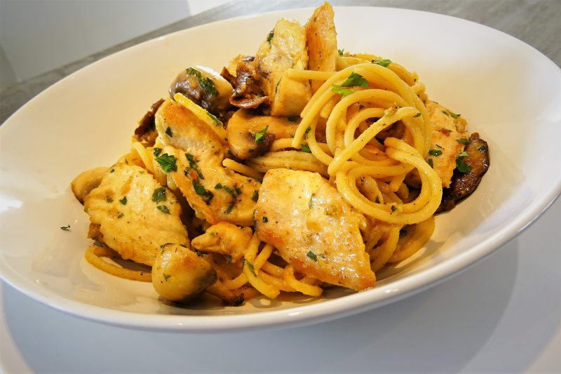 Pâtes au poulet et champignons - 2