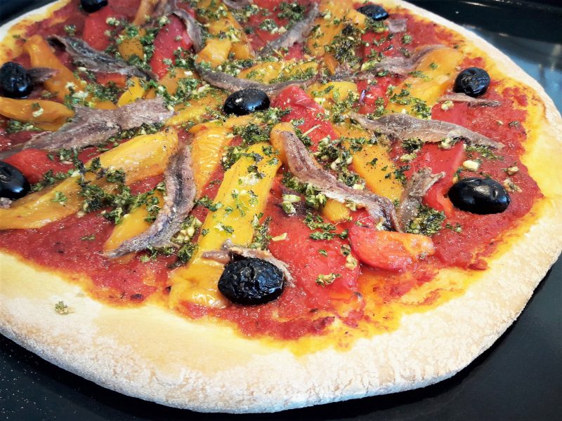 Pizza poivrons anchois - 10