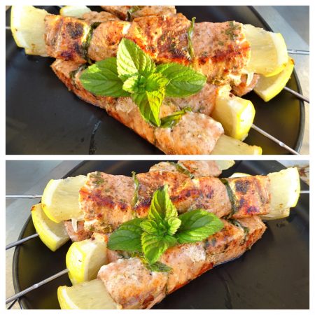 Brochettes de saumon menthe citron - 6