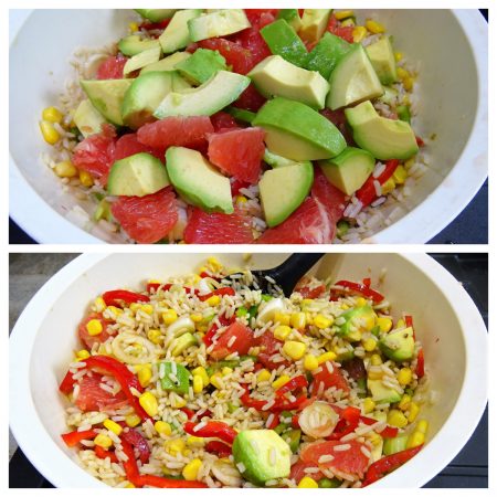 Salade de riz avocats pamplemousses - 6