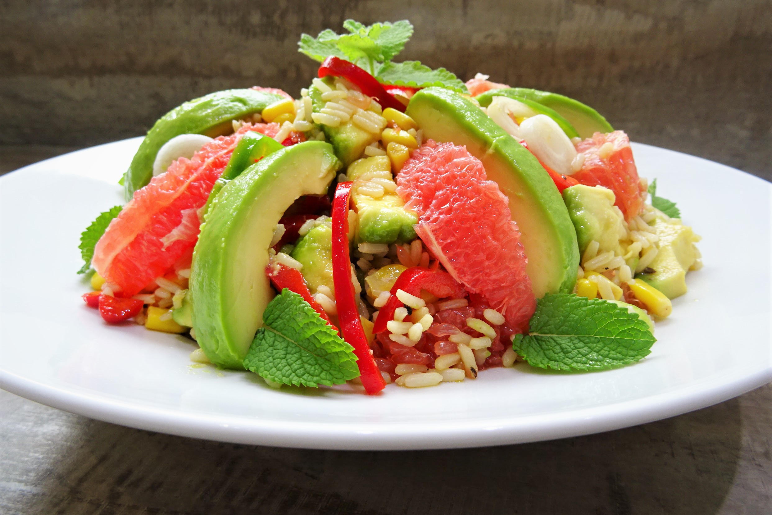 Salade de riz avocats pamplemousses - 1