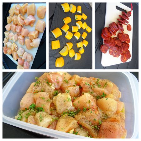 Brochettes de poulet au chorizo - 2