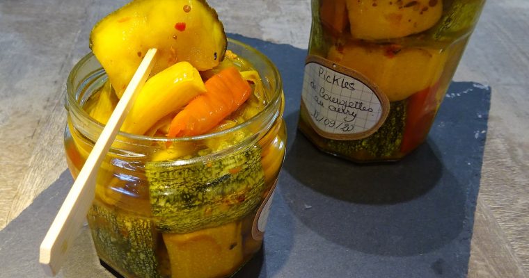 Pickles de courgettes au curry